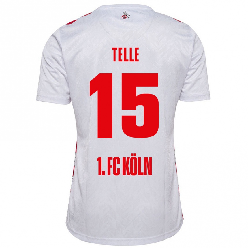 Vaikiškas Neo Telle #15 Balta Raudona Namų Marškinėliai 2024/25 T-Shirt