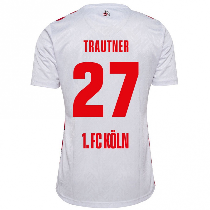 Vaikiškas Tobias Trautner #27 Balta Raudona Namų Marškinėliai 2024/25 T-Shirt