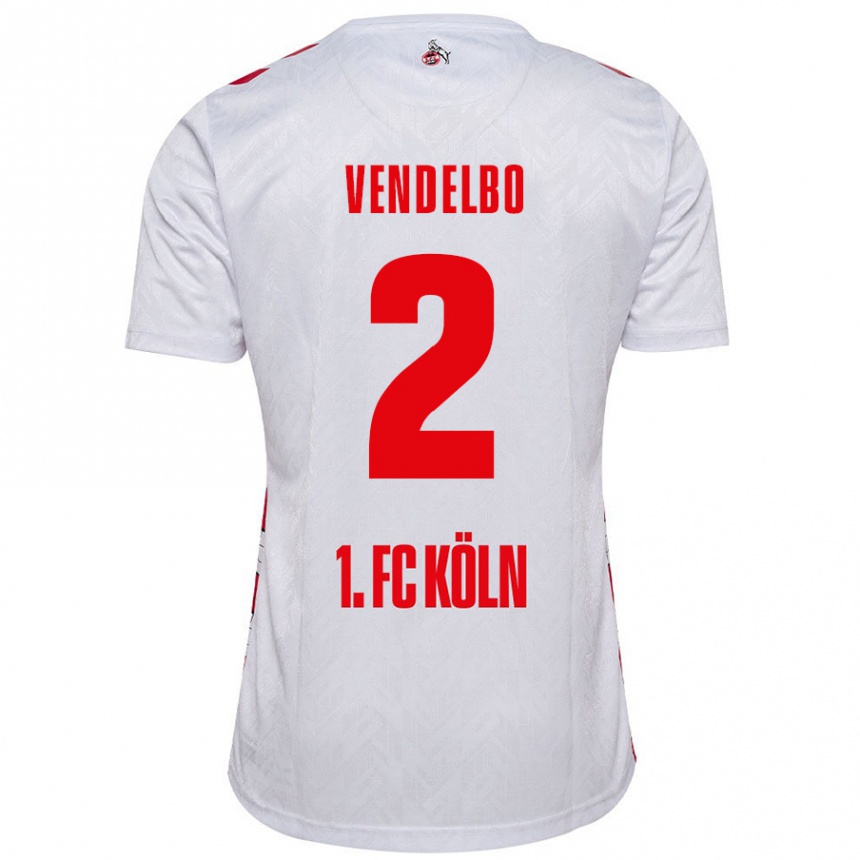 Vaikiškas Sofie Vendelbo #2 Balta Raudona Namų Marškinėliai 2024/25 T-Shirt