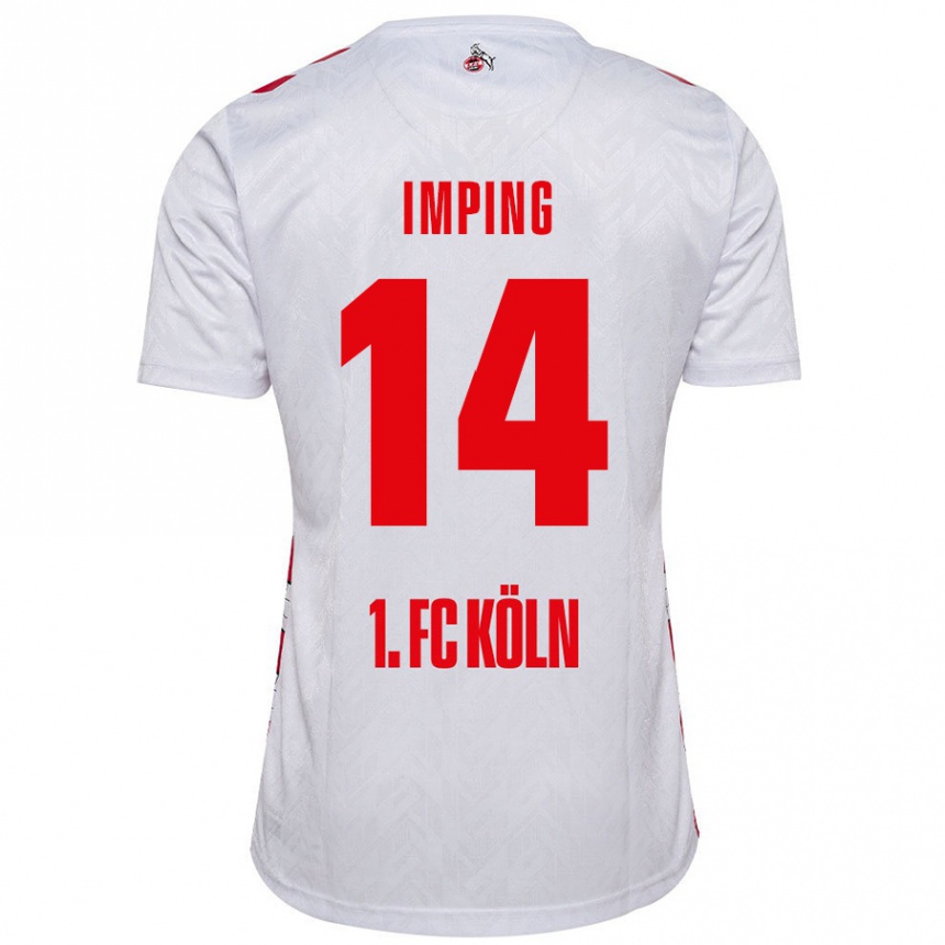 Vaikiškas Carlotta Imping #14 Balta Raudona Namų Marškinėliai 2024/25 T-Shirt