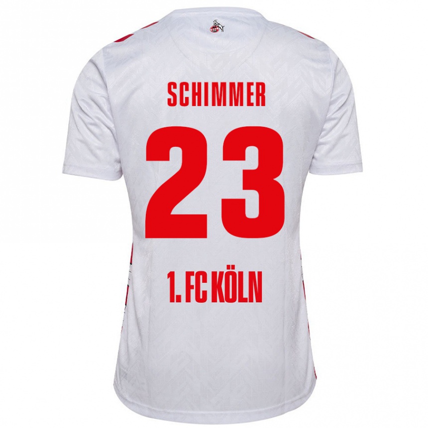 Vaikiškas Marleen Schimmer #23 Balta Raudona Namų Marškinėliai 2024/25 T-Shirt