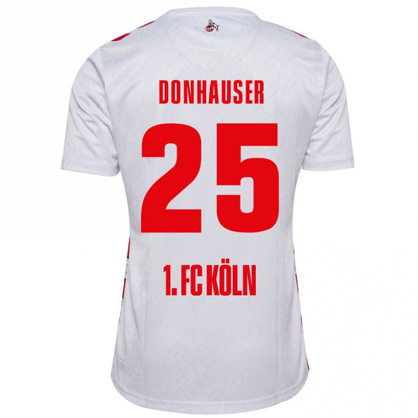 Vaikiškas Laura Donhauser #25 Balta Raudona Namų Marškinėliai 2024/25 T-Shirt