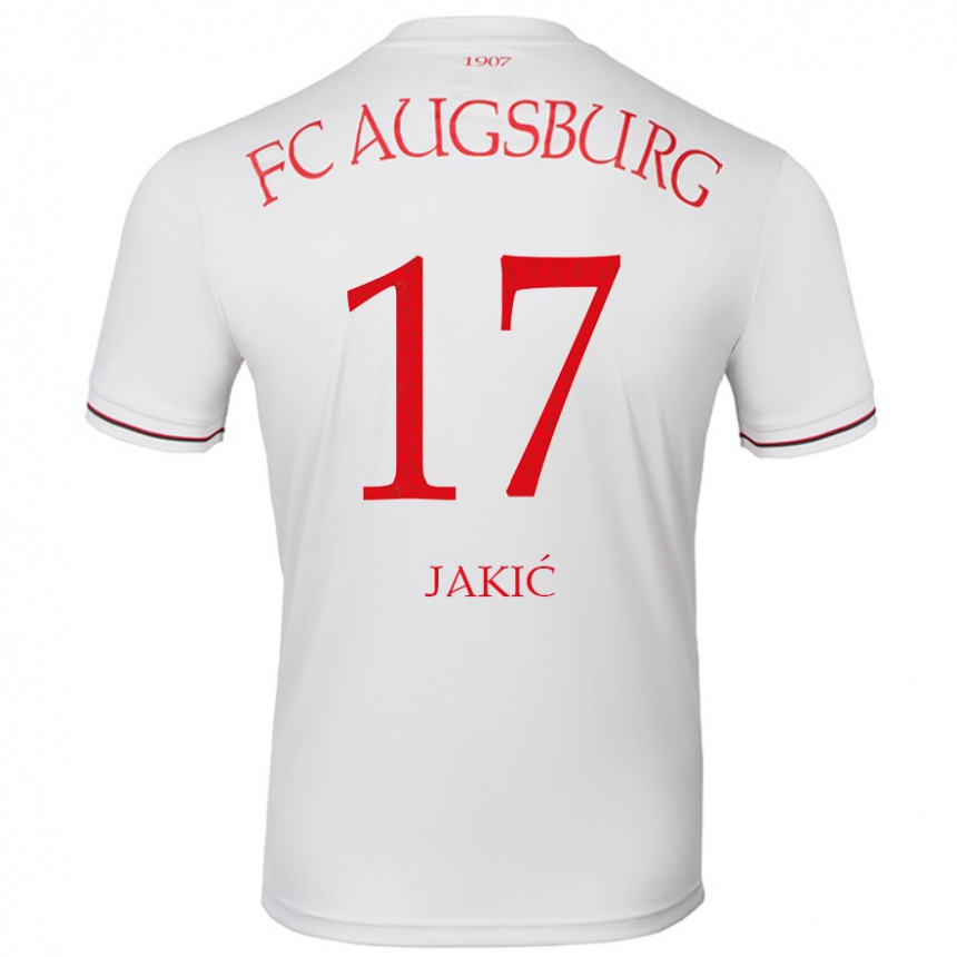 Vaikiškas Kristijan Jakic #17 Baltas Namų Marškinėliai 2024/25 T-Shirt