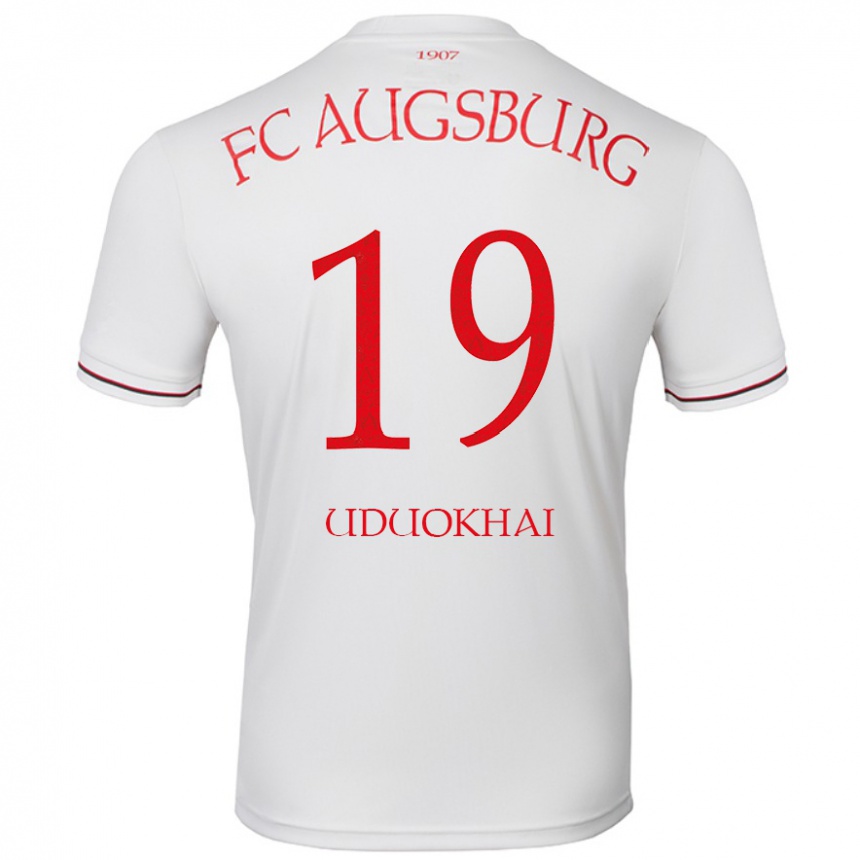 Vaikiškas Felix Uduokhai #19 Baltas Namų Marškinėliai 2024/25 T-Shirt