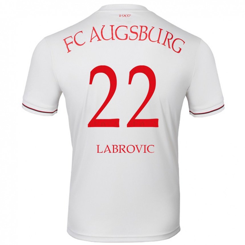 Vaikiškas Nediljko Labrovic #22 Baltas Namų Marškinėliai 2024/25 T-Shirt