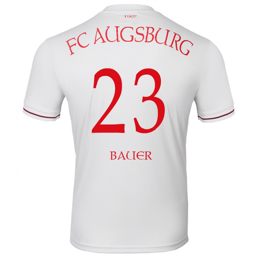 Vaikiškas Maximilian Bauer #23 Baltas Namų Marškinėliai 2024/25 T-Shirt