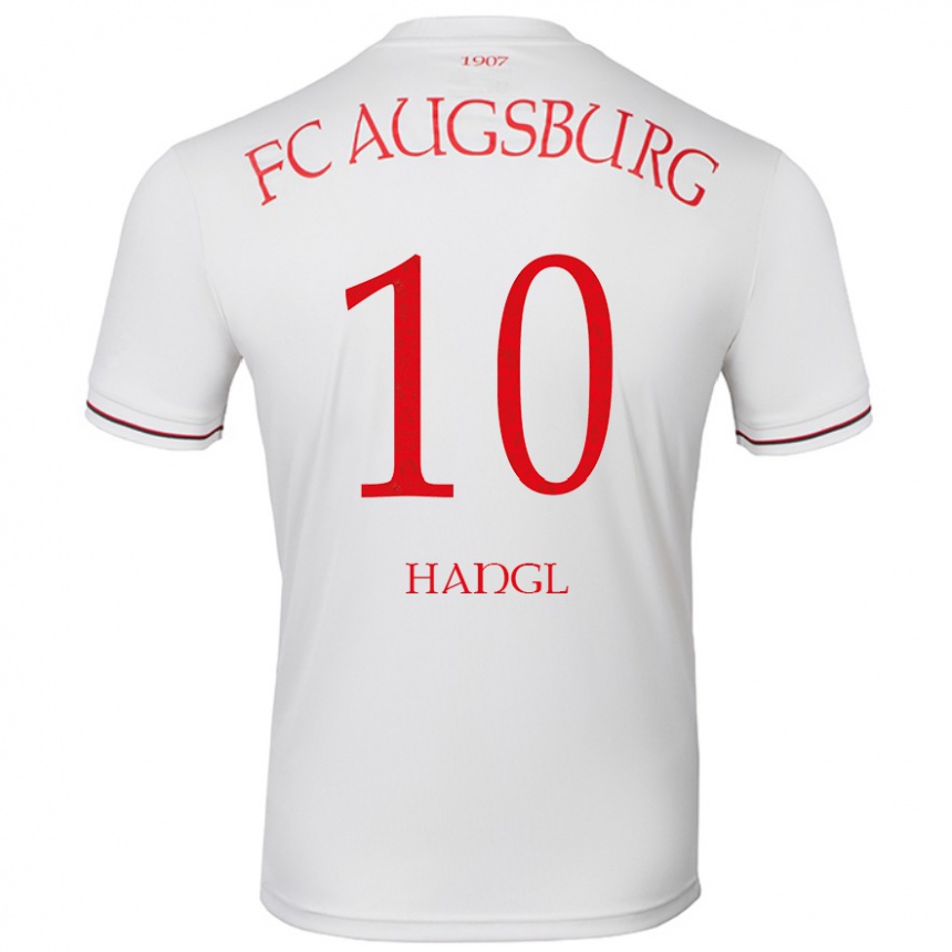 Vaikiškas Florian Hangl #10 Baltas Namų Marškinėliai 2024/25 T-Shirt