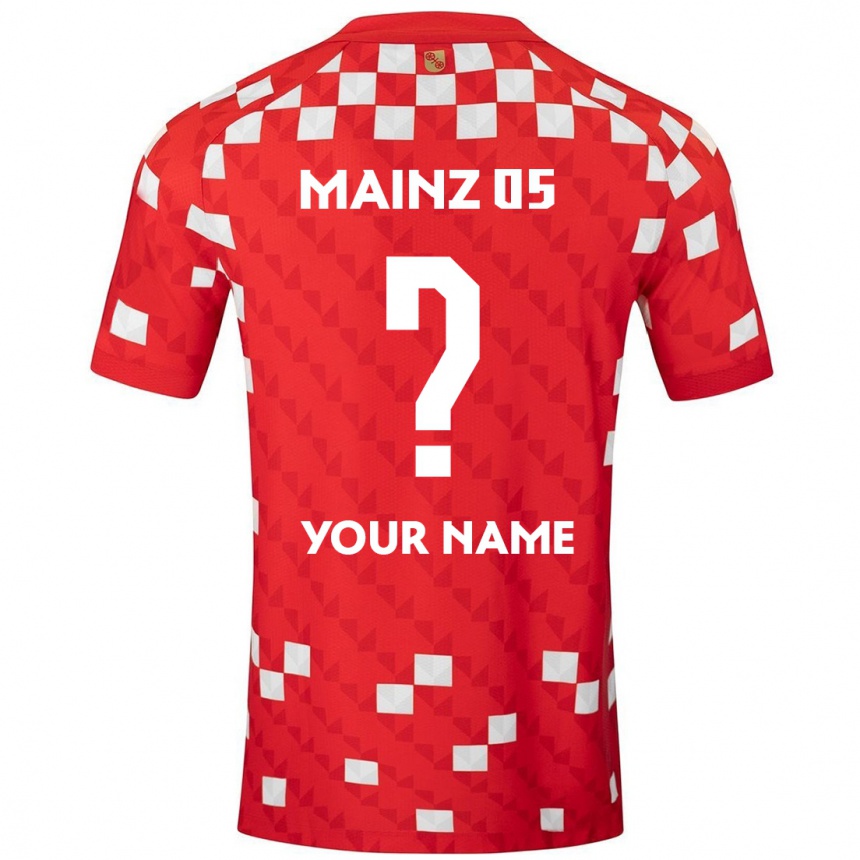 Vaikiškas Jūsų Vardas #0 Balta Raudona Namų Marškinėliai 2024/25 T-Shirt