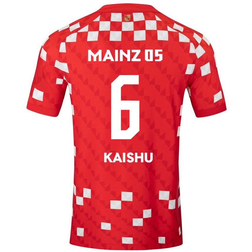 Vaikiškas Kaishu Sano #6 Balta Raudona Namų Marškinėliai 2024/25 T-Shirt