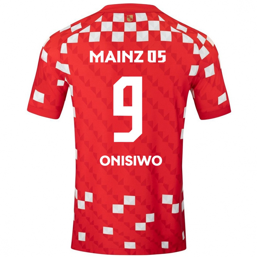 Vaikiškas Karim Onisiwo #9 Balta Raudona Namų Marškinėliai 2024/25 T-Shirt