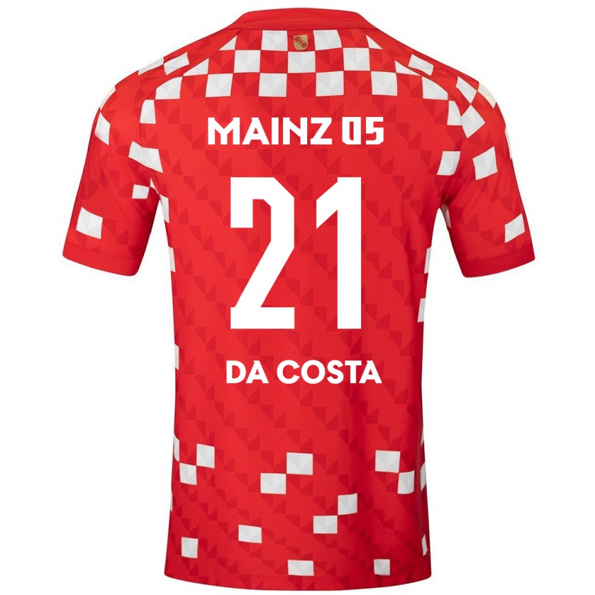 Vaikiškas Danny Da Costa #21 Balta Raudona Namų Marškinėliai 2024/25 T-Shirt