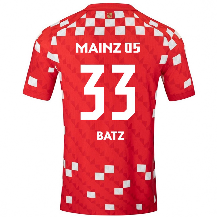 Vaikiškas Daniel Batz #33 Balta Raudona Namų Marškinėliai 2024/25 T-Shirt