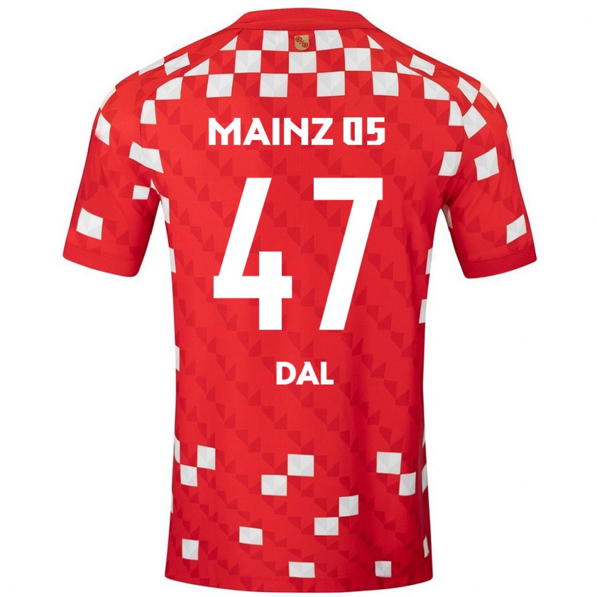 Vaikiškas Maxim Dal #47 Balta Raudona Namų Marškinėliai 2024/25 T-Shirt