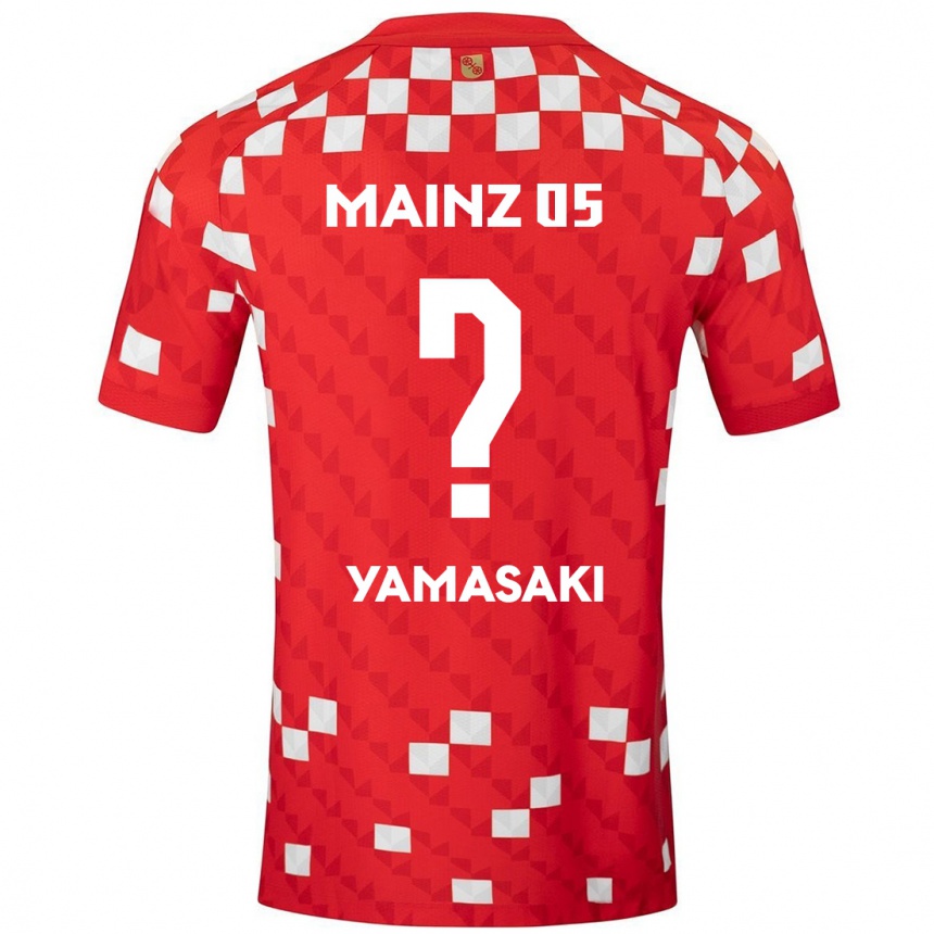 Vaikiškas Taiyu Yamasaki #0 Balta Raudona Namų Marškinėliai 2024/25 T-Shirt