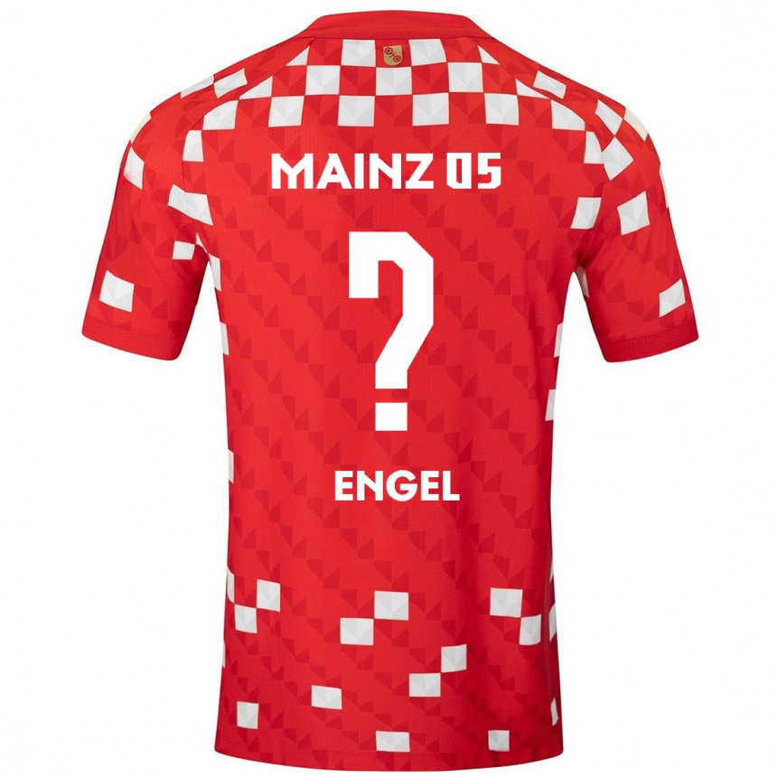 Vaikiškas Fritz Engel #0 Balta Raudona Namų Marškinėliai 2024/25 T-Shirt