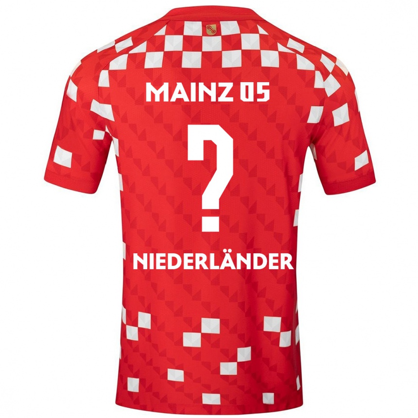 Vaikiškas Lennart Niederländer #0 Balta Raudona Namų Marškinėliai 2024/25 T-Shirt