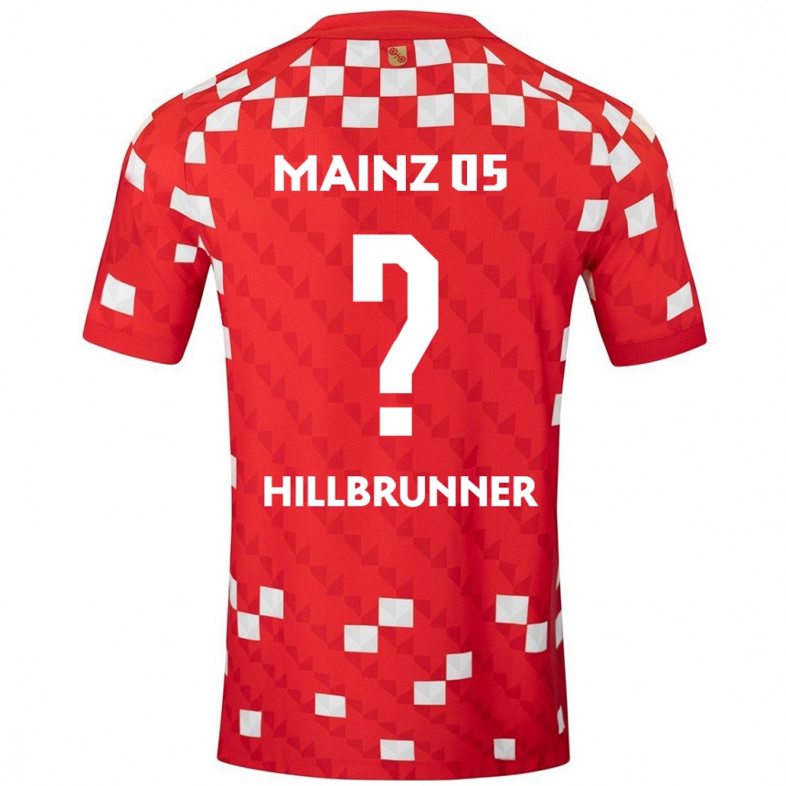 Vaikiškas Fynn Hillbrunner #0 Balta Raudona Namų Marškinėliai 2024/25 T-Shirt