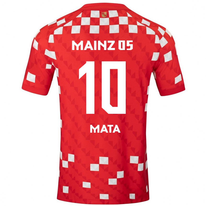 Vaikiškas Ken Mata #10 Balta Raudona Namų Marškinėliai 2024/25 T-Shirt