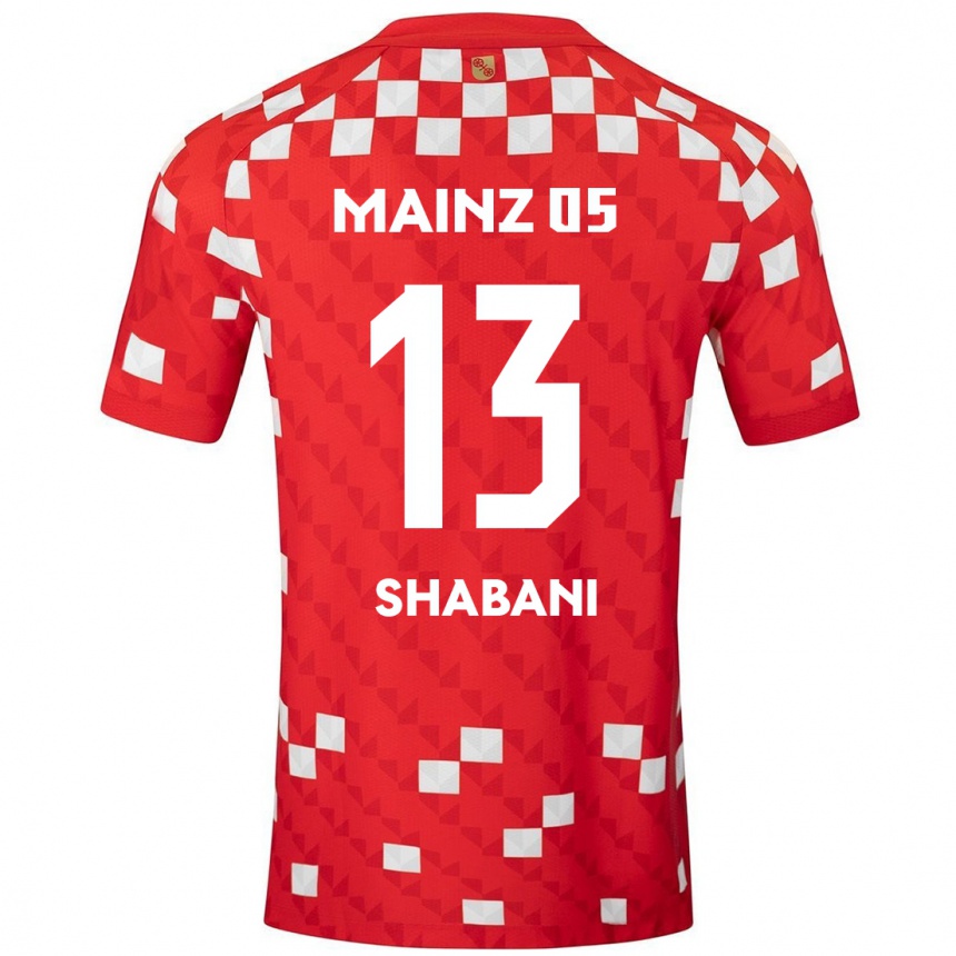 Vaikiškas Eniss Shabani #13 Balta Raudona Namų Marškinėliai 2024/25 T-Shirt