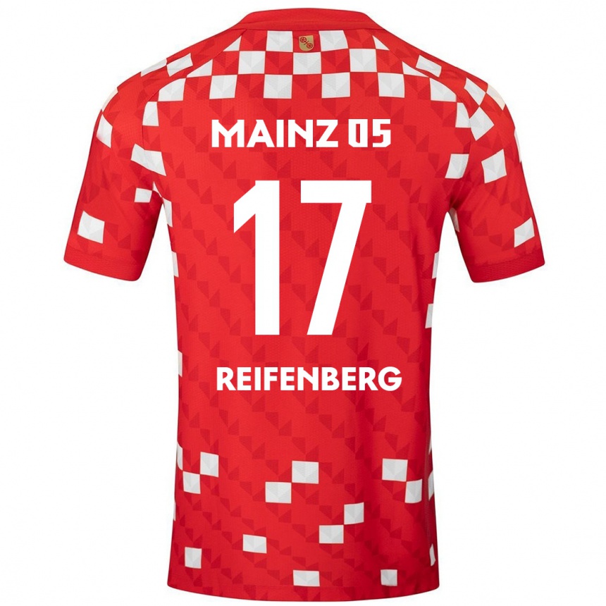 Vaikiškas Michelle Reifenberg #17 Balta Raudona Namų Marškinėliai 2024/25 T-Shirt