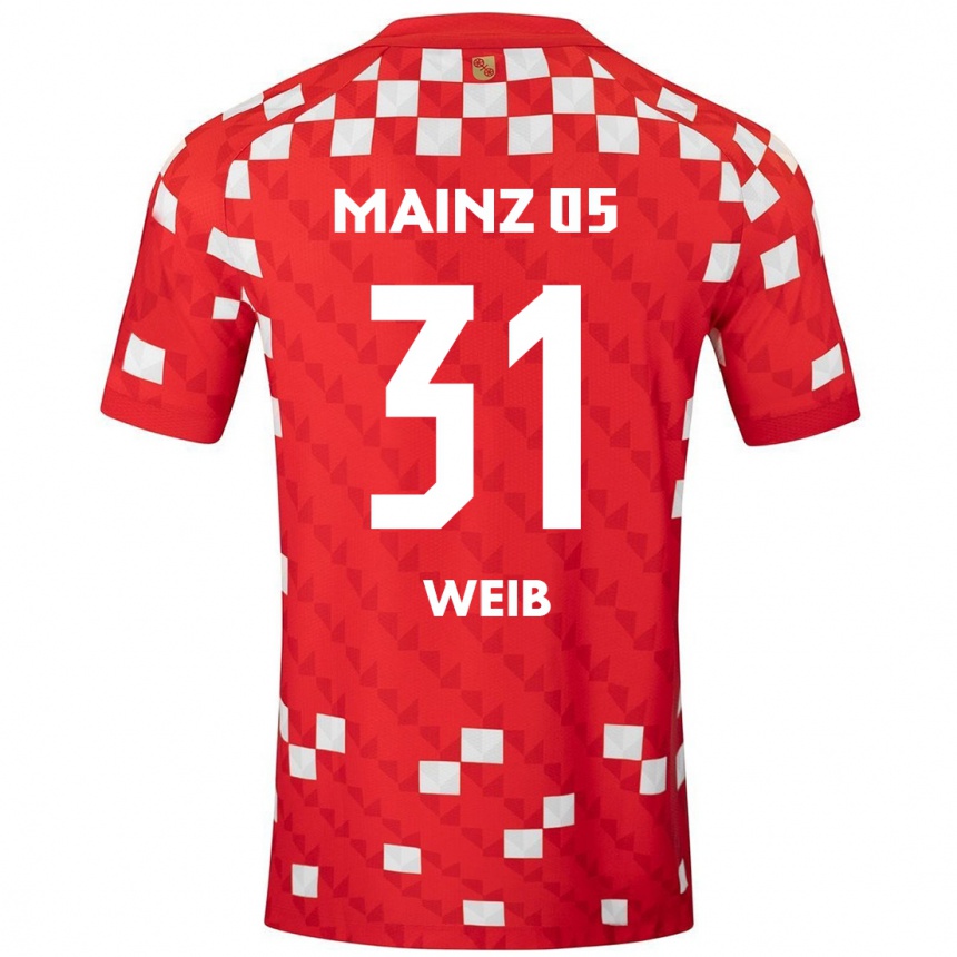 Vaikiškas Finja Weiß #31 Balta Raudona Namų Marškinėliai 2024/25 T-Shirt