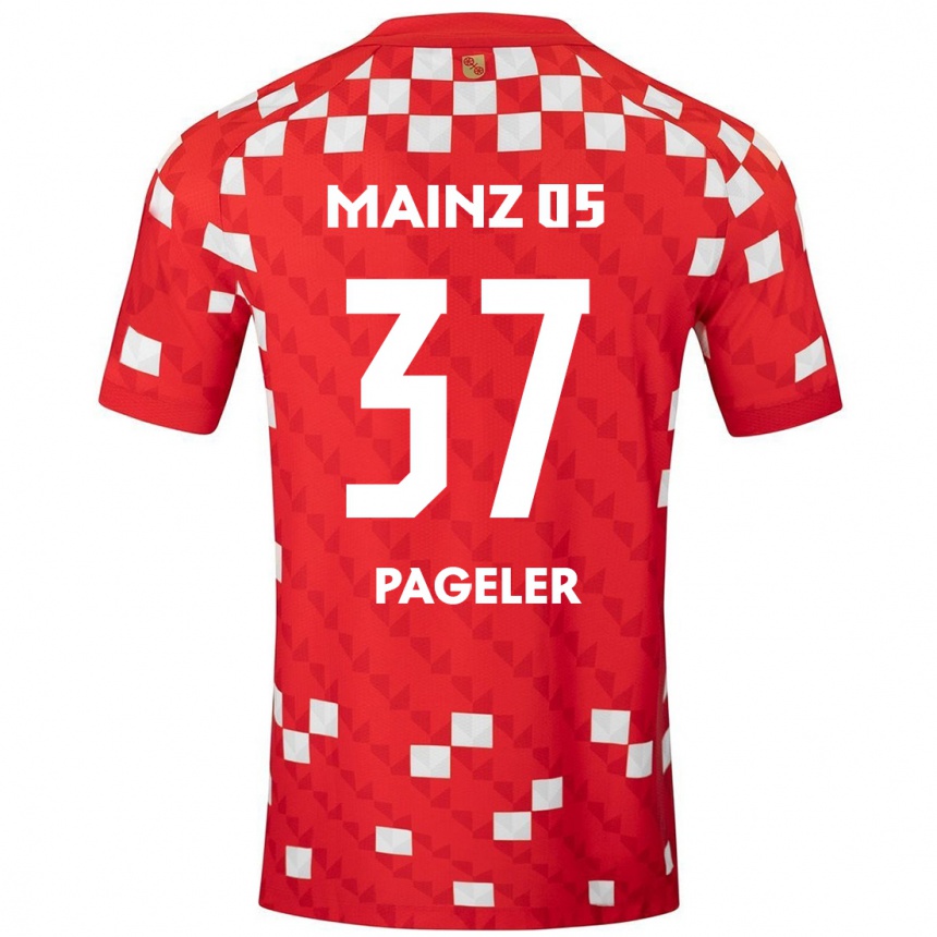 Vaikiškas Maja Pageler #37 Balta Raudona Namų Marškinėliai 2024/25 T-Shirt