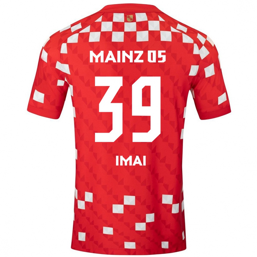 Vaikiškas Yurina Imai #39 Balta Raudona Namų Marškinėliai 2024/25 T-Shirt