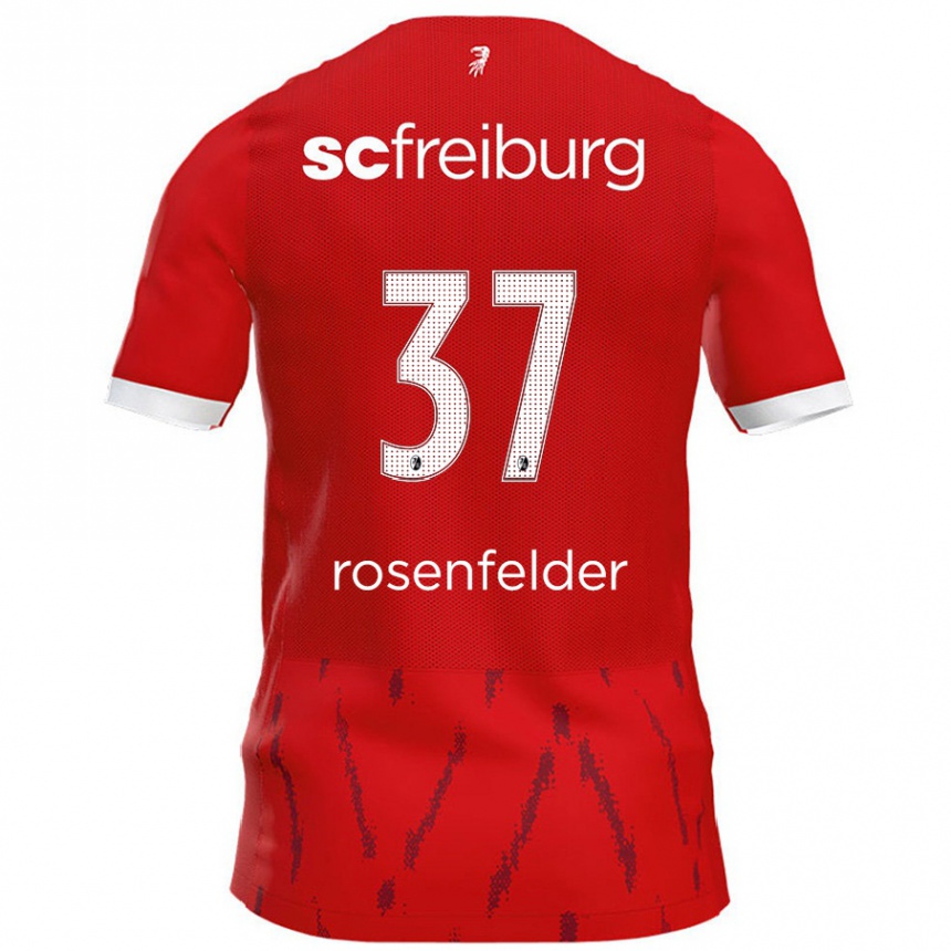 Vaikiškas Max Rosenfelder #37 Raudona Namų Marškinėliai 2024/25 T-Shirt