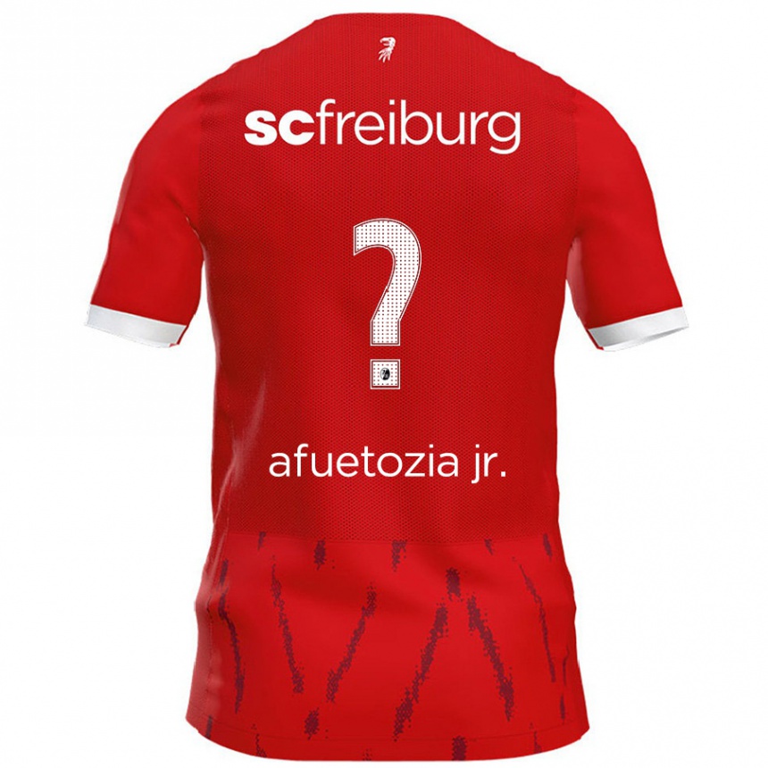 Vaikiškas Junior Atemkeng Afuetozia #0 Raudona Namų Marškinėliai 2024/25 T-Shirt