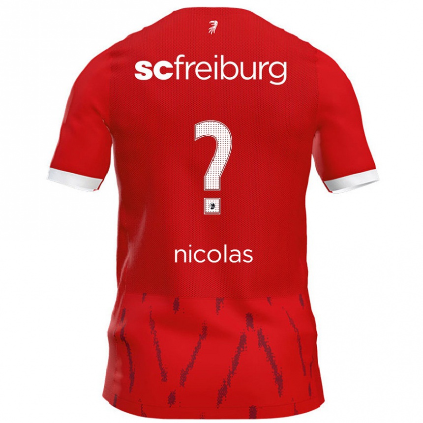 Vaikiškas Nicolas Schnerring #0 Raudona Namų Marškinėliai 2024/25 T-Shirt