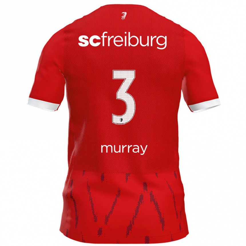 Vaikiškas Drew Murray #3 Raudona Namų Marškinėliai 2024/25 T-Shirt