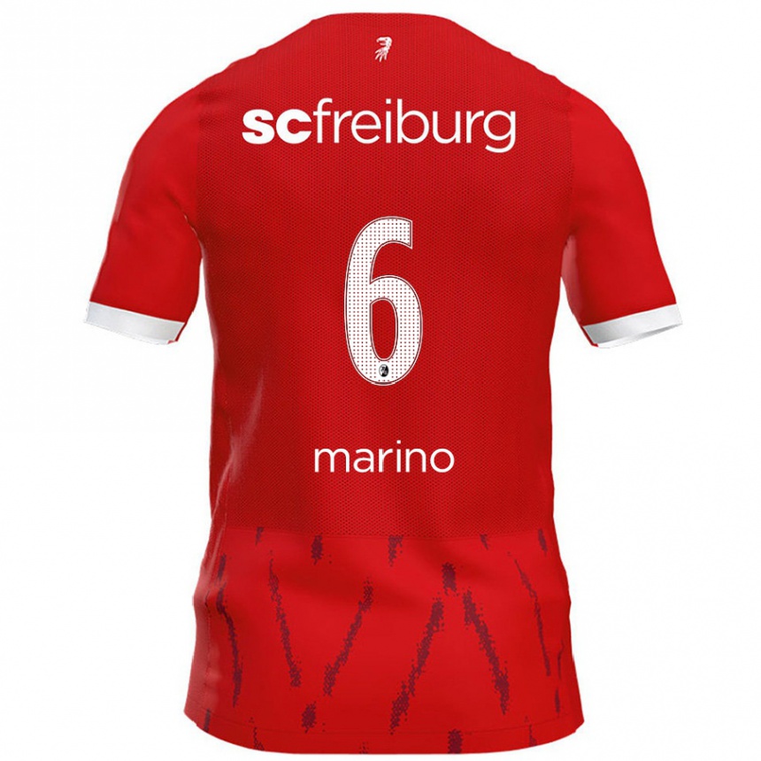 Vaikiškas Luca Marino #6 Raudona Namų Marškinėliai 2024/25 T-Shirt