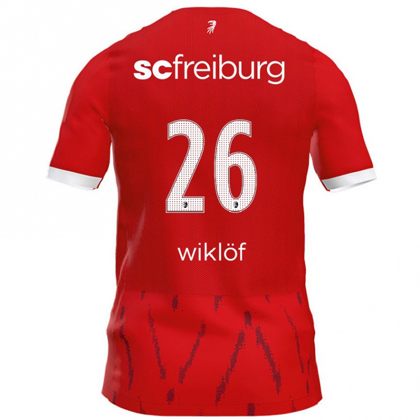 Vaikiškas Oscar Wiklöf #26 Raudona Namų Marškinėliai 2024/25 T-Shirt