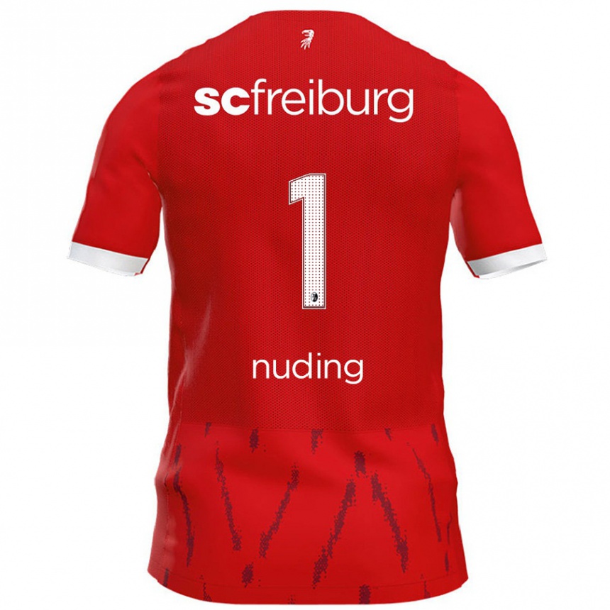 Vaikiškas Lena Nuding #1 Raudona Namų Marškinėliai 2024/25 T-Shirt