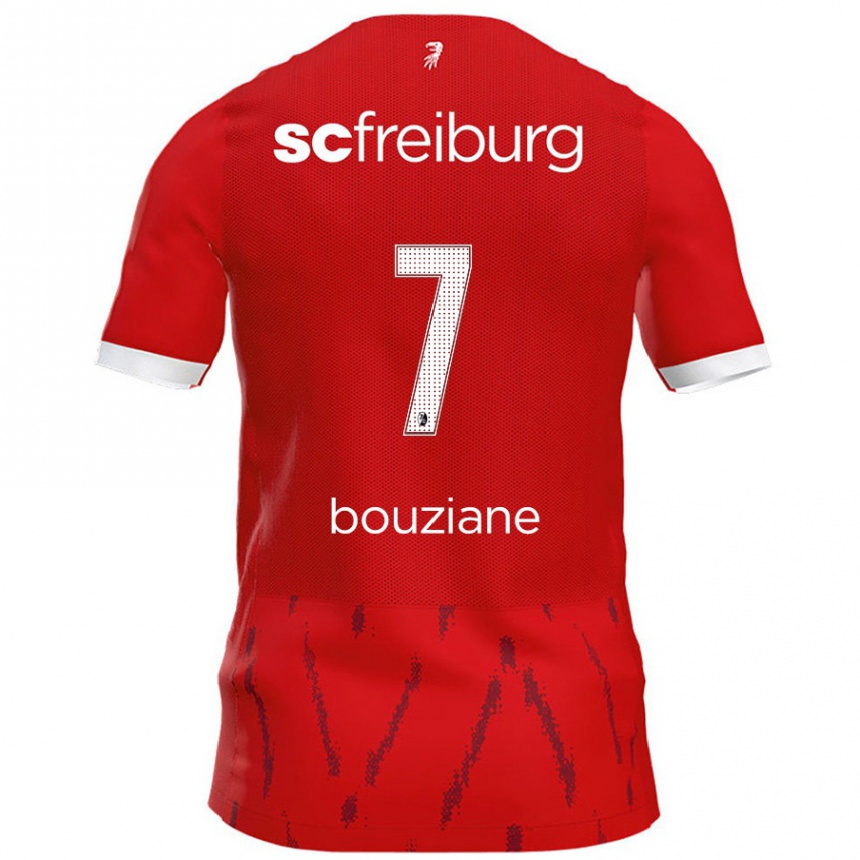 Vaikiškas Chiara Bouziane #7 Raudona Namų Marškinėliai 2024/25 T-Shirt