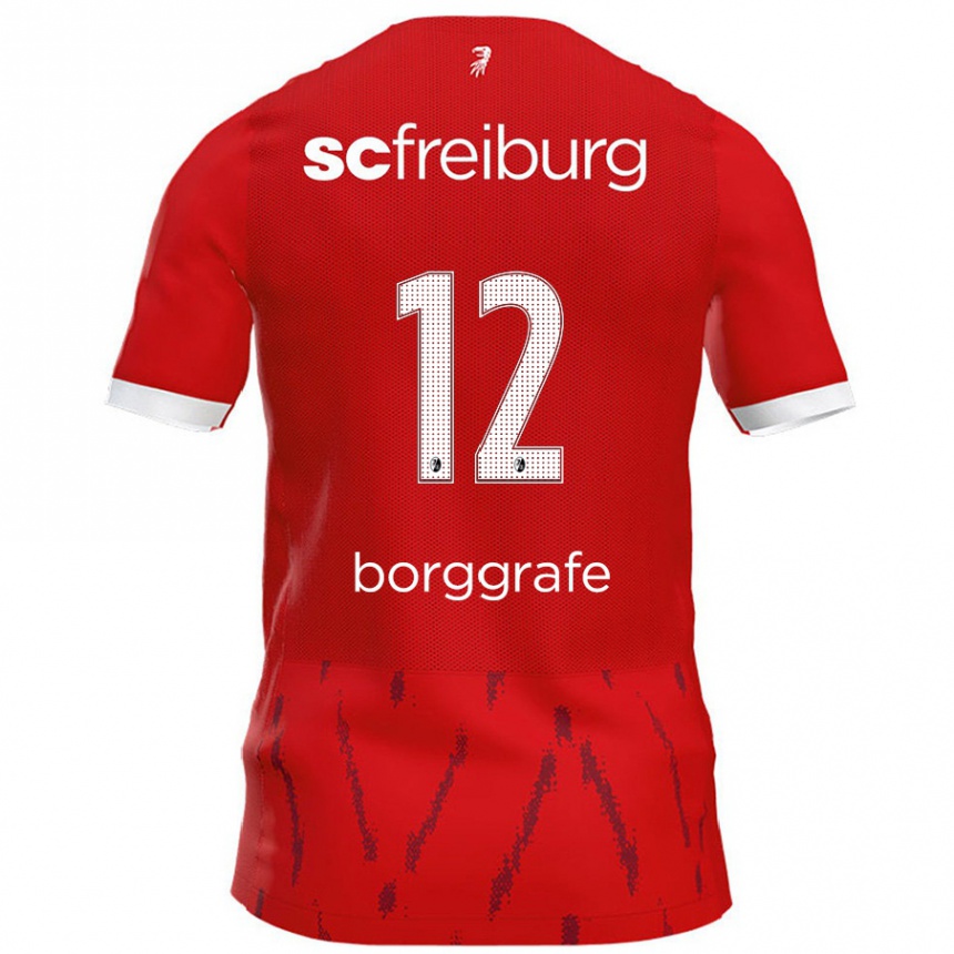 Vaikiškas Rafaela Borggräfe #12 Raudona Namų Marškinėliai 2024/25 T-Shirt