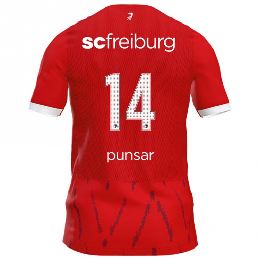 Vaikiškas Milla Punsar #14 Raudona Namų Marškinėliai 2024/25 T-Shirt