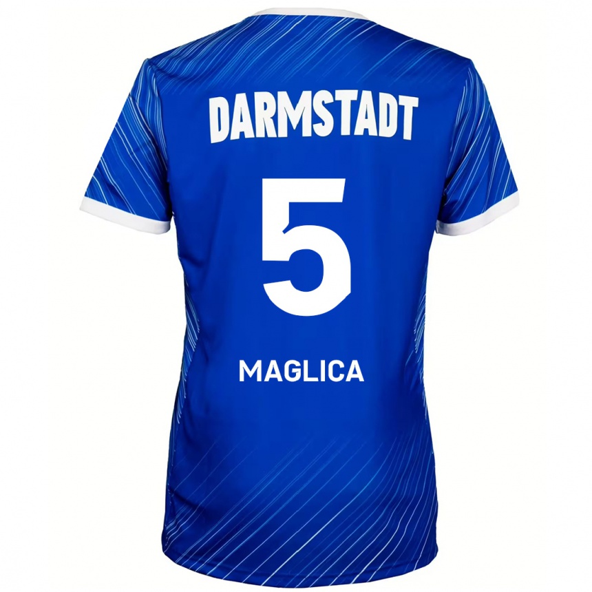 Vaikiškas Matej Maglica #5 Mėlyna Balta Namų Marškinėliai 2024/25 T-Shirt