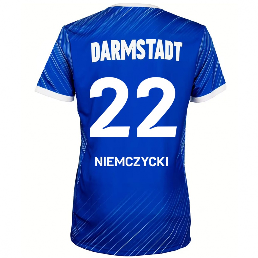 Vaikiškas Karol Niemczycki #22 Mėlyna Balta Namų Marškinėliai 2024/25 T-Shirt