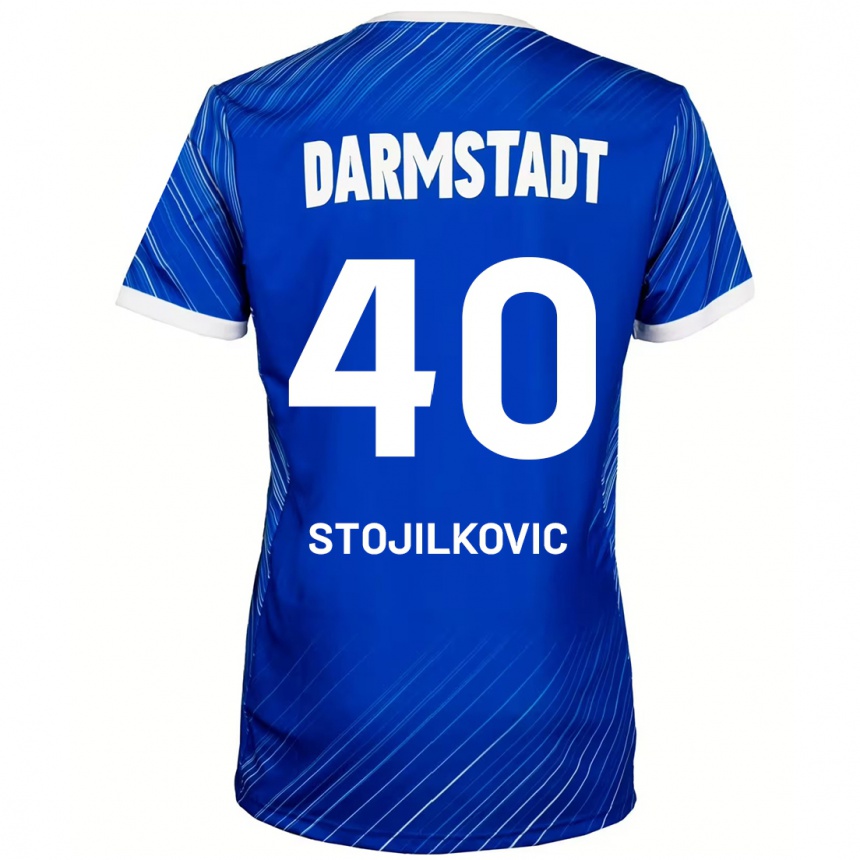 Vaikiškas Filip Stojilkovic #40 Mėlyna Balta Namų Marškinėliai 2024/25 T-Shirt