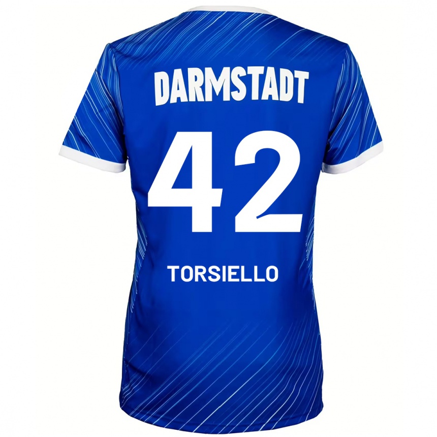 Vaikiškas Fabio Torsiello #42 Mėlyna Balta Namų Marškinėliai 2024/25 T-Shirt