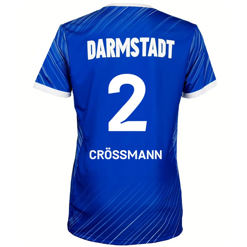 Vaikiškas Elias Crößmann #2 Mėlyna Balta Namų Marškinėliai 2024/25 T-Shirt