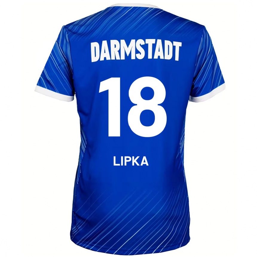 Vaikiškas David Lipka #18 Mėlyna Balta Namų Marškinėliai 2024/25 T-Shirt