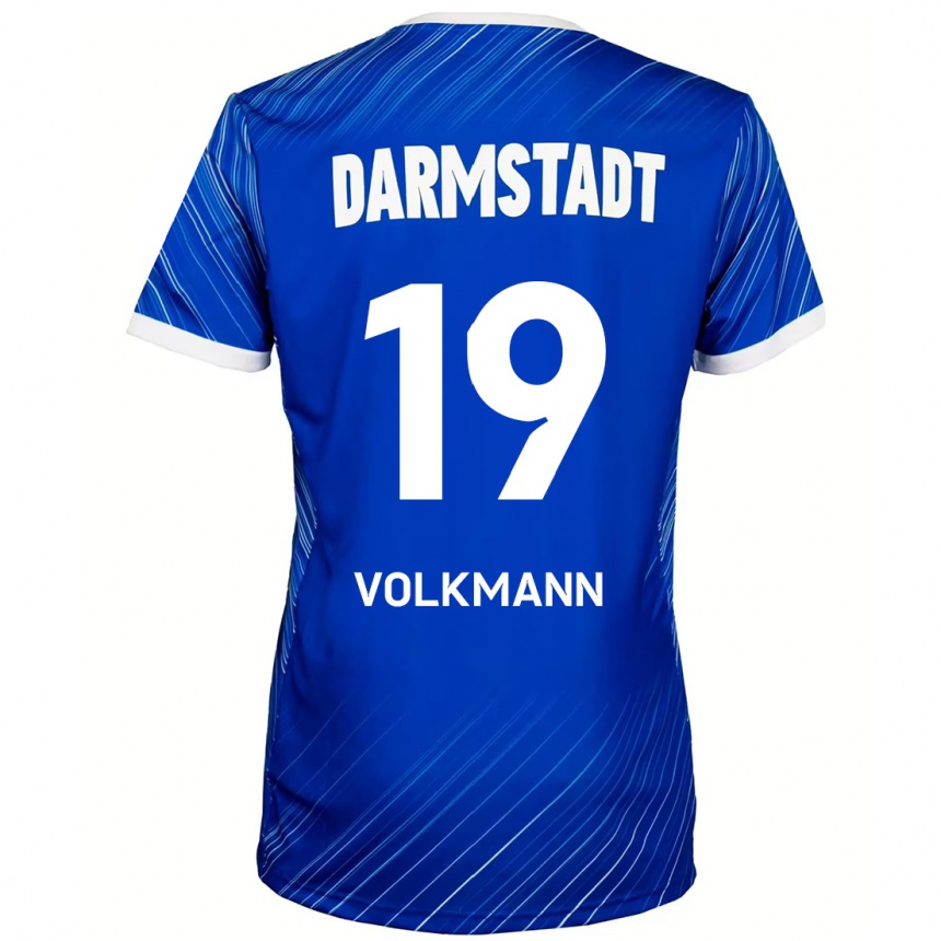 Vaikiškas Japhet Volkmann #19 Mėlyna Balta Namų Marškinėliai 2024/25 T-Shirt