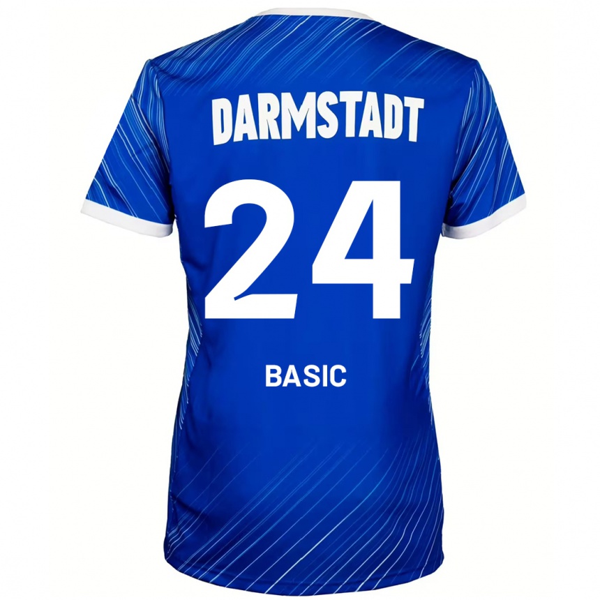 Vaikiškas Benjamin Basic #24 Mėlyna Balta Namų Marškinėliai 2024/25 T-Shirt