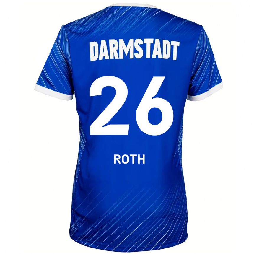 Vaikiškas Maximilian Roth #26 Mėlyna Balta Namų Marškinėliai 2024/25 T-Shirt