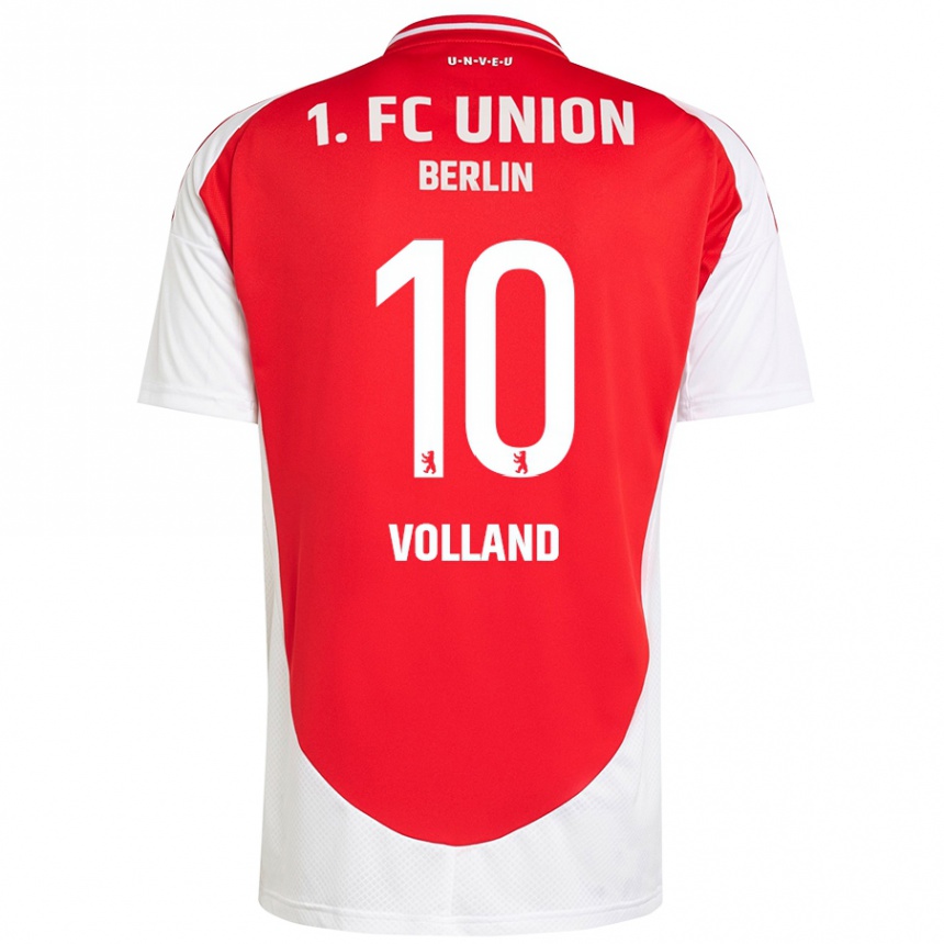 Vaikiškas Kevin Volland #10 Raudona Balta Namų Marškinėliai 2024/25 T-Shirt