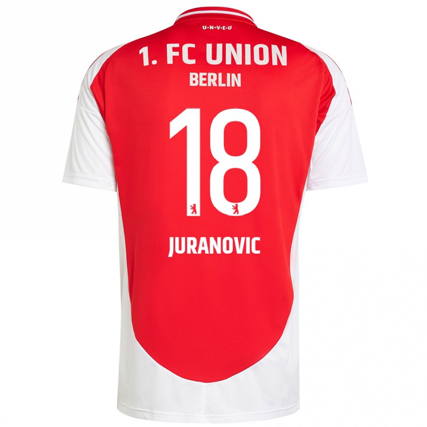 Vaikiškas Josip Juranovic #18 Raudona Balta Namų Marškinėliai 2024/25 T-Shirt