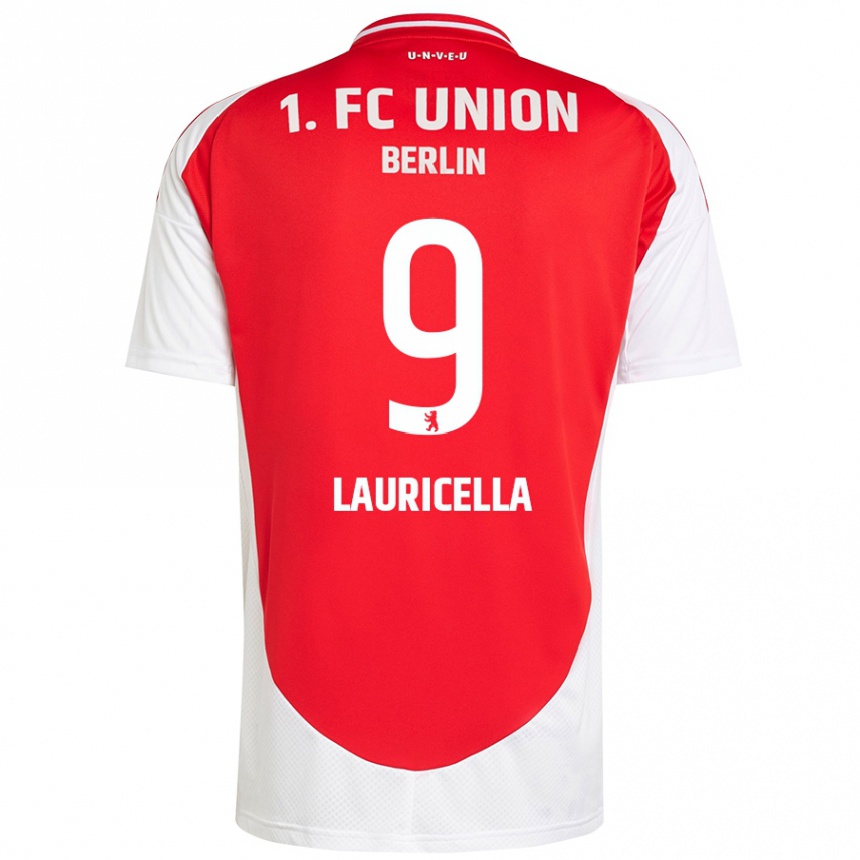 Vaikiškas Guiseppe Lauricella #9 Raudona Balta Namų Marškinėliai 2024/25 T-Shirt