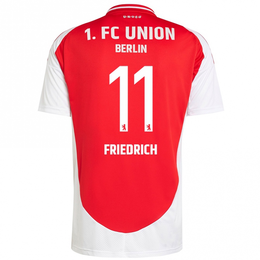 Vaikiškas Julien Friedrich #11 Raudona Balta Namų Marškinėliai 2024/25 T-Shirt